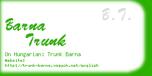 barna trunk business card